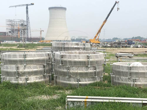 九龙坡“中电(商丘)热电有限公司” 大口径单层大单波补偿器送货现场