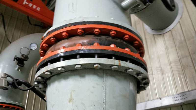 武汉华电青岛发电有限公司DN800浆液循环泵出口橡胶膨胀节