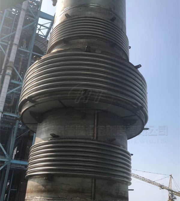 黄山郑州豫能热电有限公司 DN2200焊接曲管压力平衡补偿器使用现场